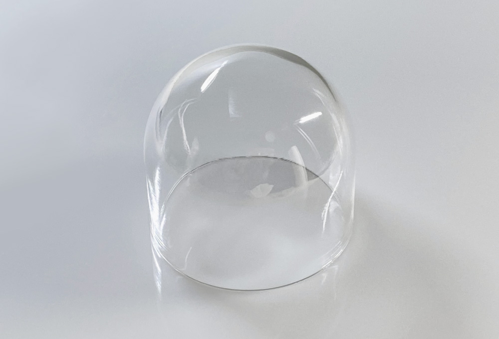 Dome-shaped transparent ceramics